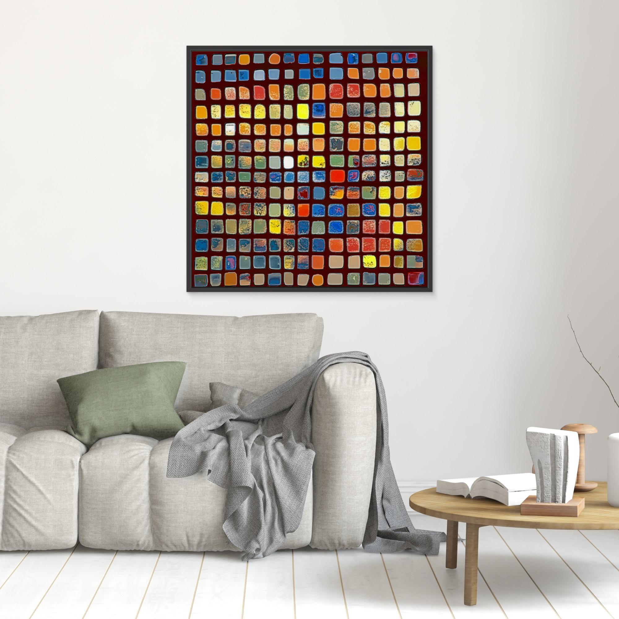 Canvas Print : Color Mosaic - Abstract Multicolor Grid Art