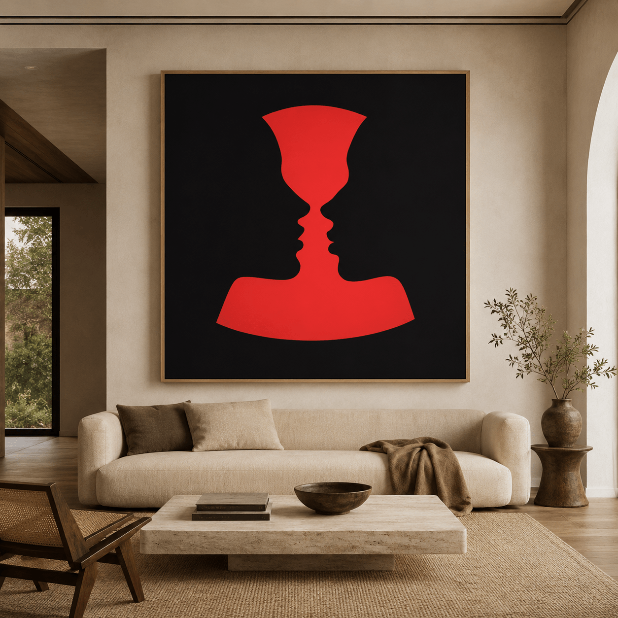 Face Abstract Art Canvas Print — The Vessel by Rossetti Art