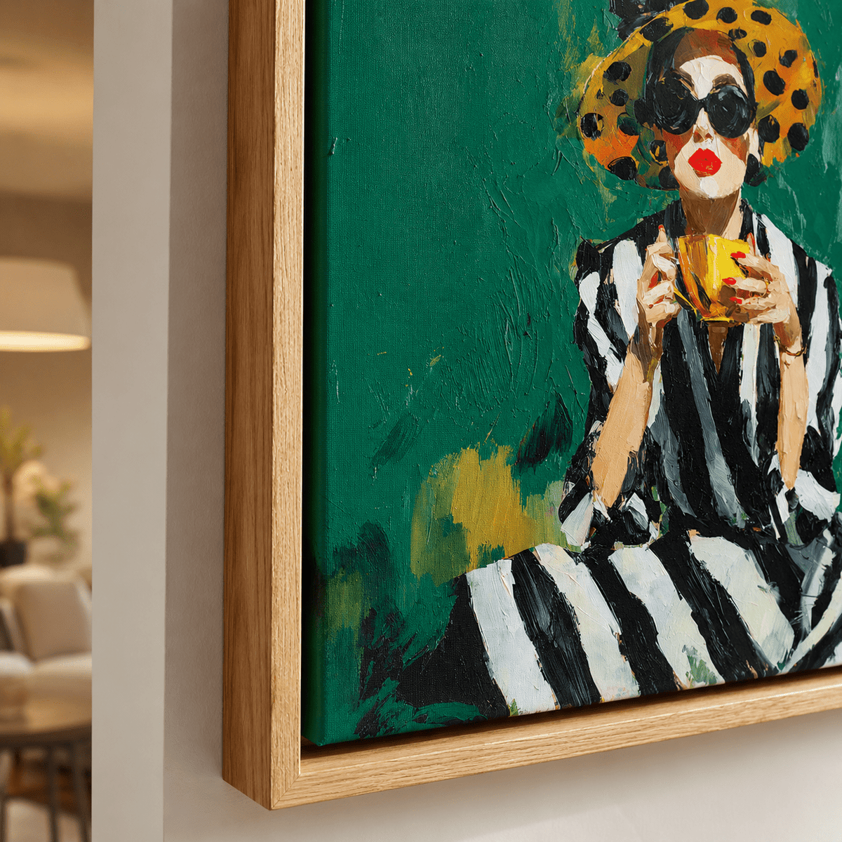 Fashion Art Print Canvas — Café Chic by Rossetti Art