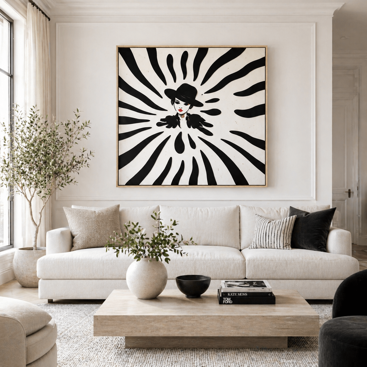 Fashion Wall Art Canvas Print — Noir Radiance by Rossetti Art