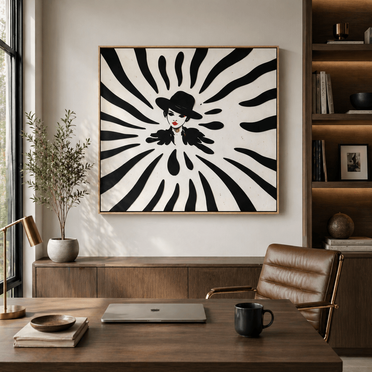 Fashion Wall Art Canvas Print — Noir Radiance by Rossetti Art