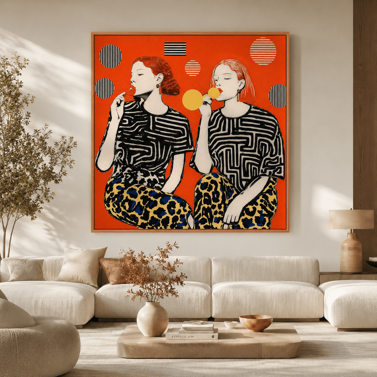 Fashion Wall Art Canvas — Sugar Rush by Rossetti Art modern abstract canvas wall art by Rossetti Art – luxury interior design artwork for living room, bedroom, office – Bedroom Canvas Prints Entryway Wall Art figurative