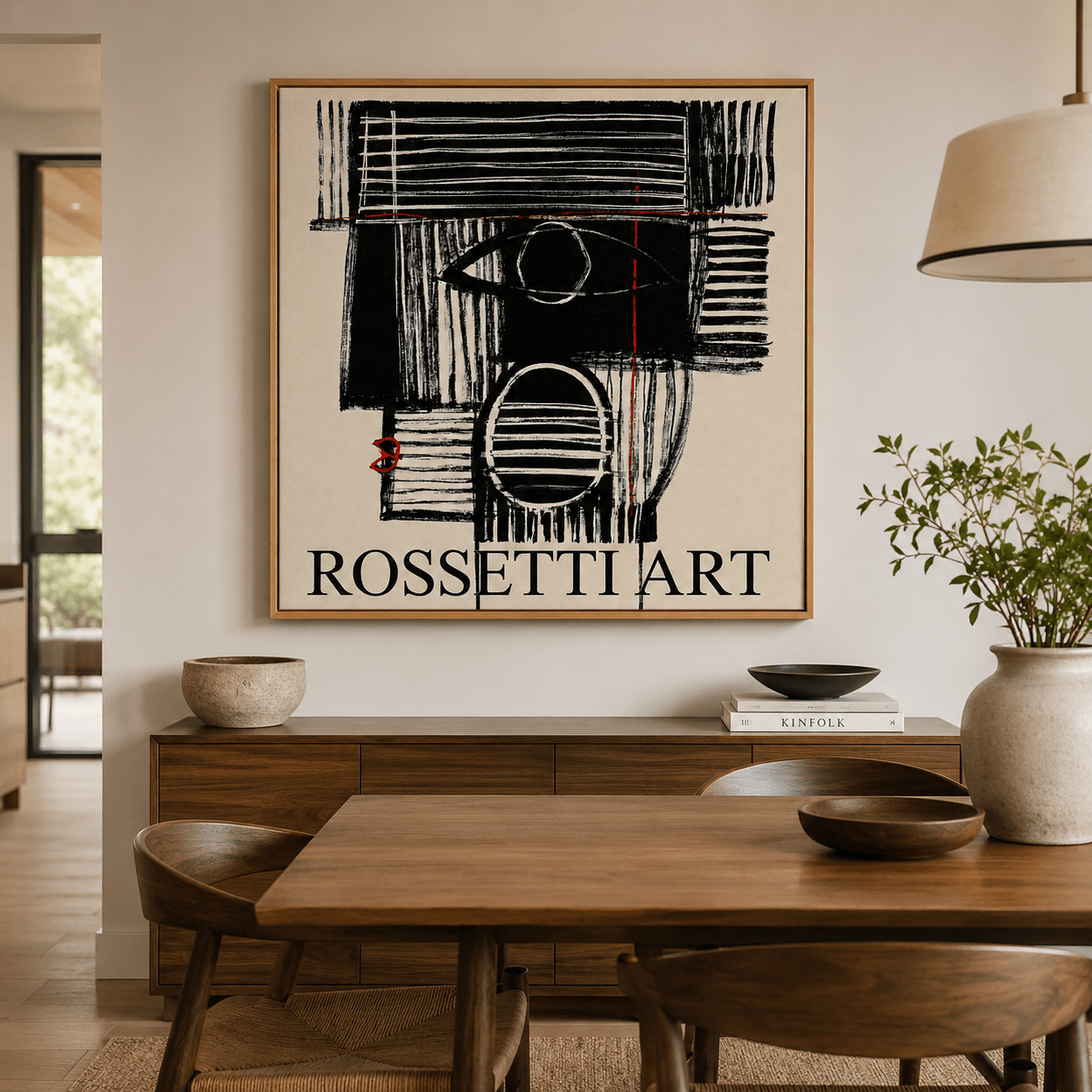 Figurative Abstract Art Canvas Print — Totem by Rossetti Art