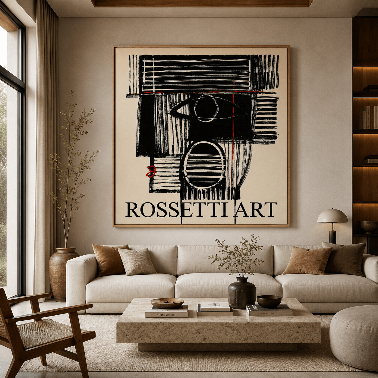 Figurative Abstract Art Canvas Print — Totem by Rossetti Art