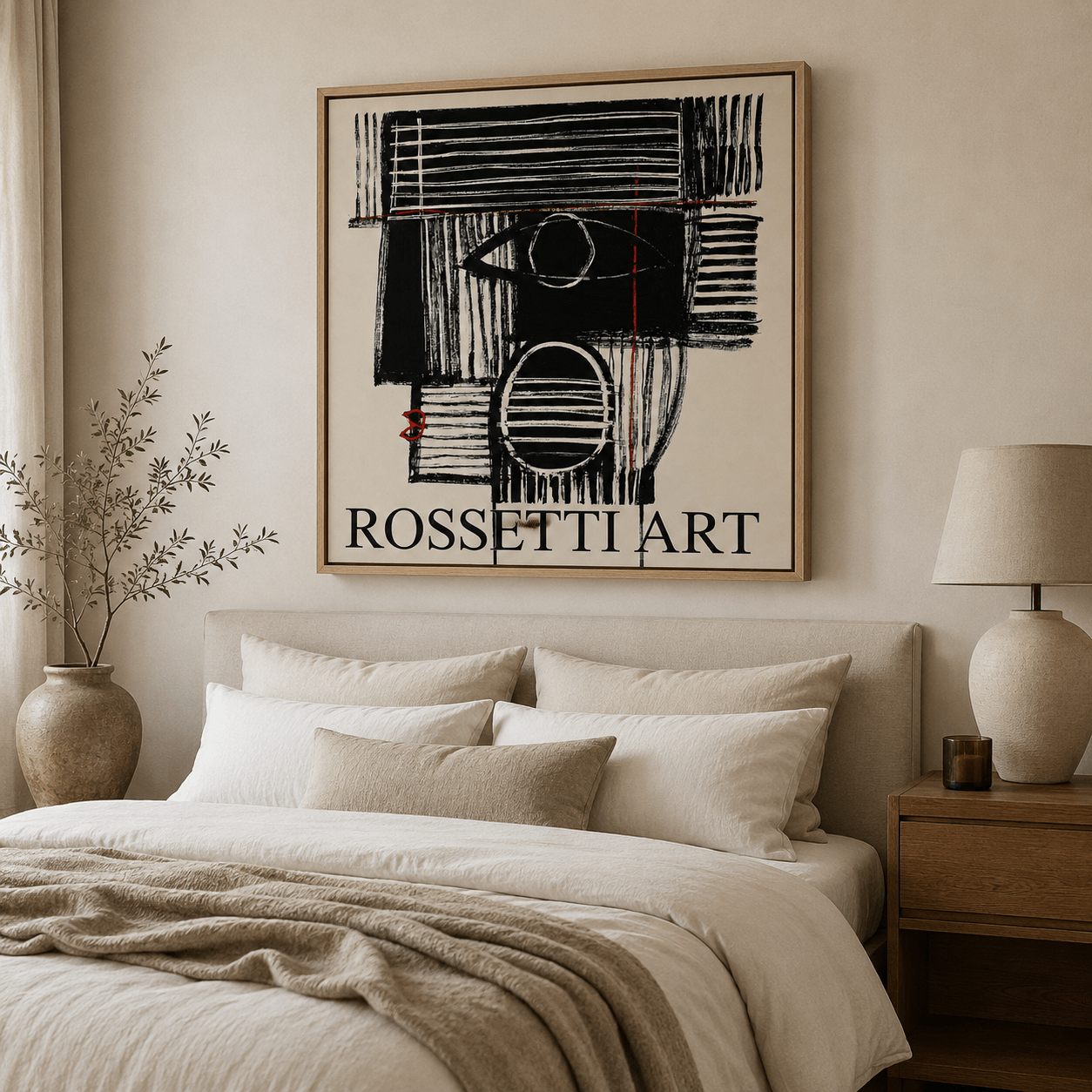 Figurative Abstract Art Canvas Print — Totem by Rossetti Art