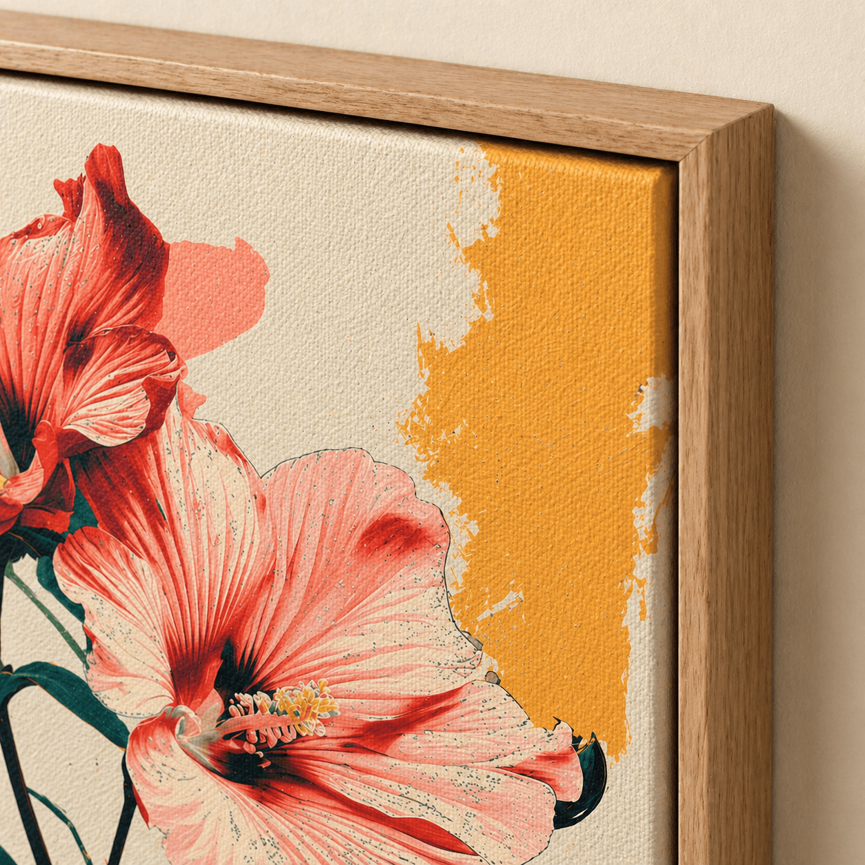 Floral Art Print Canvas — Hibiscus Blush by Rossetti Art