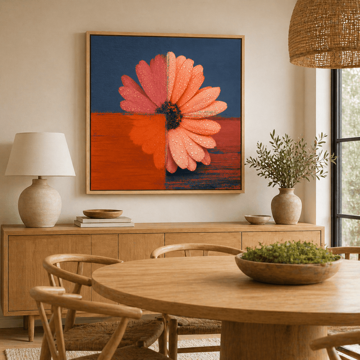 Flower Art for Wall Canvas Print — Chromatic Bloom by Rossetti Art