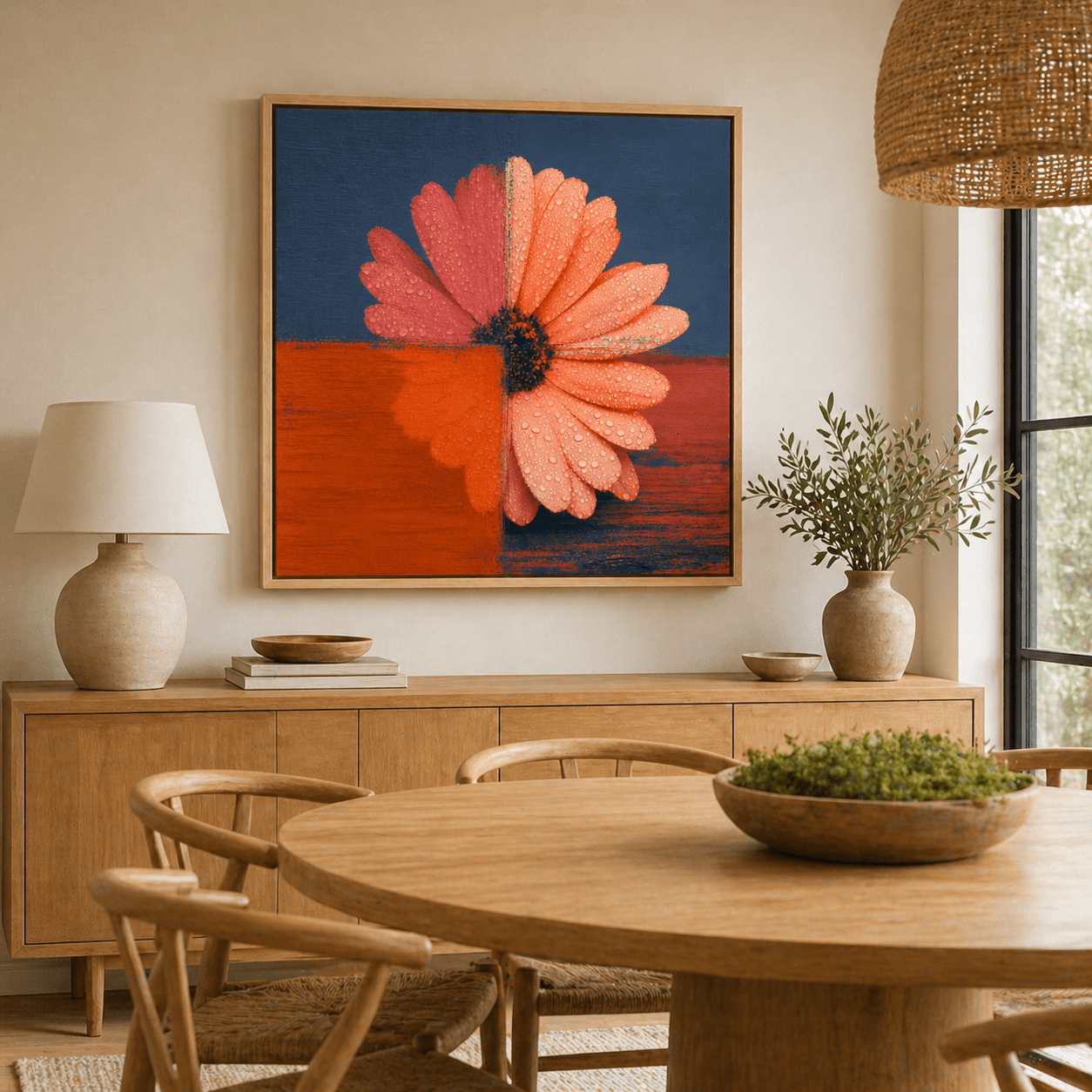 Flower Art for Wall Canvas Print — Chromatic Bloom by Rossetti Art