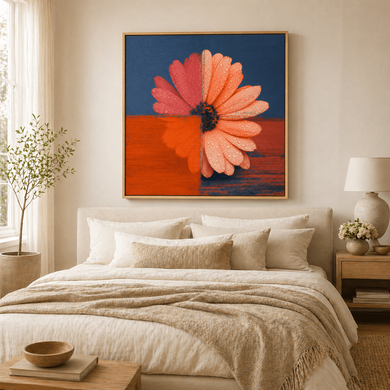 Flower Art for Wall Canvas Print — Chromatic Bloom by Rossetti Art