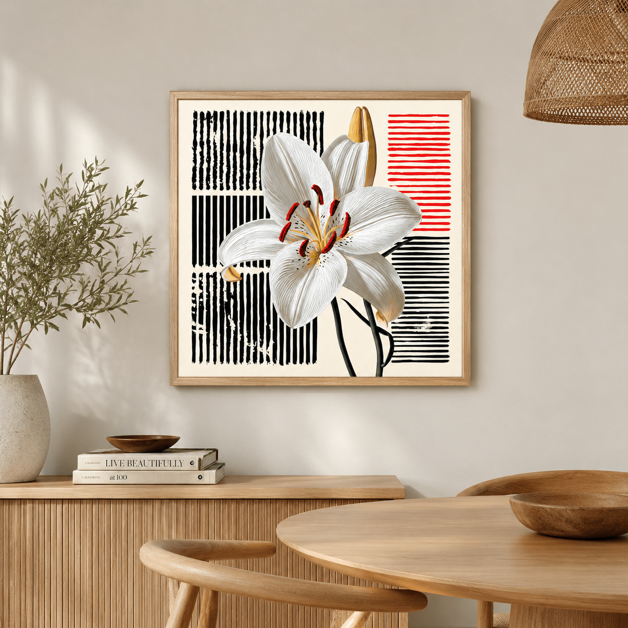 Flower Canvas Wall Art — Ink and Bloom by Rossetti Art