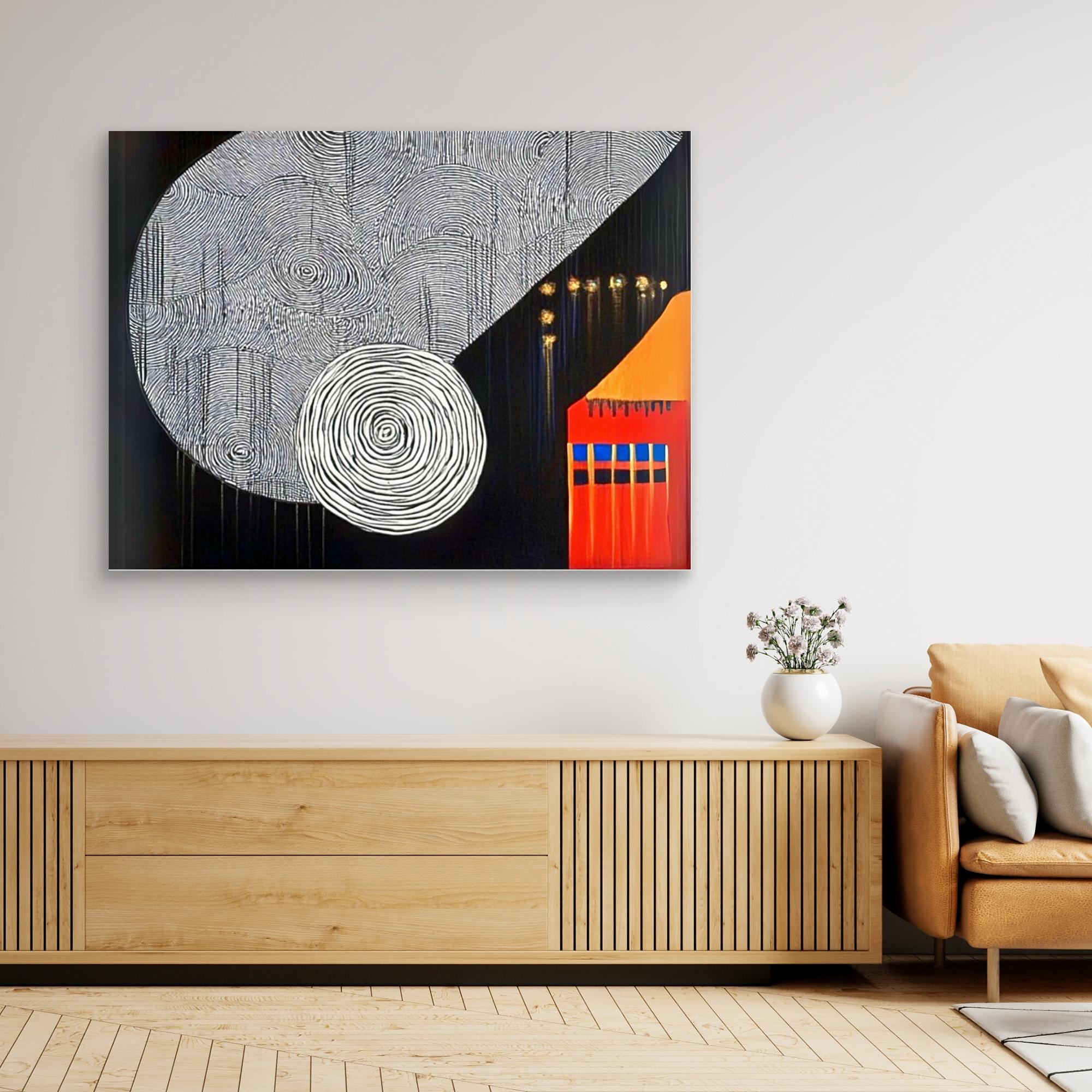 Canvas Print : Abstract Confluence - Modern Ripple Effect Canvas Art