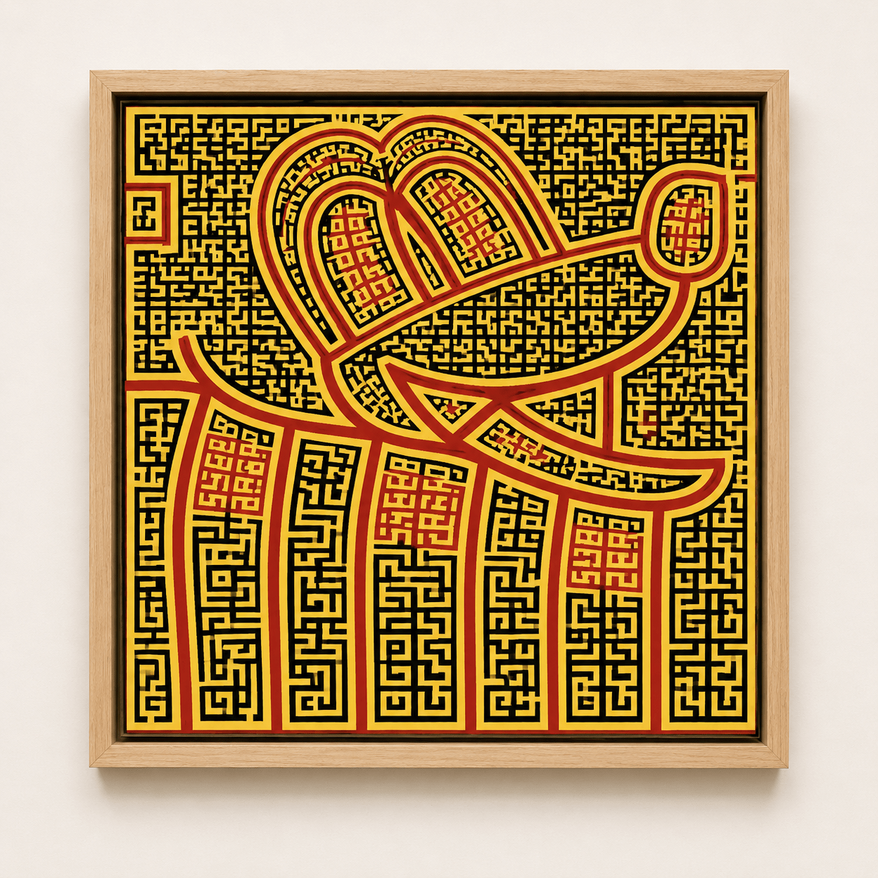 Framed Contemporary Wall Art for Living Room - Carnival Mouse Sprint