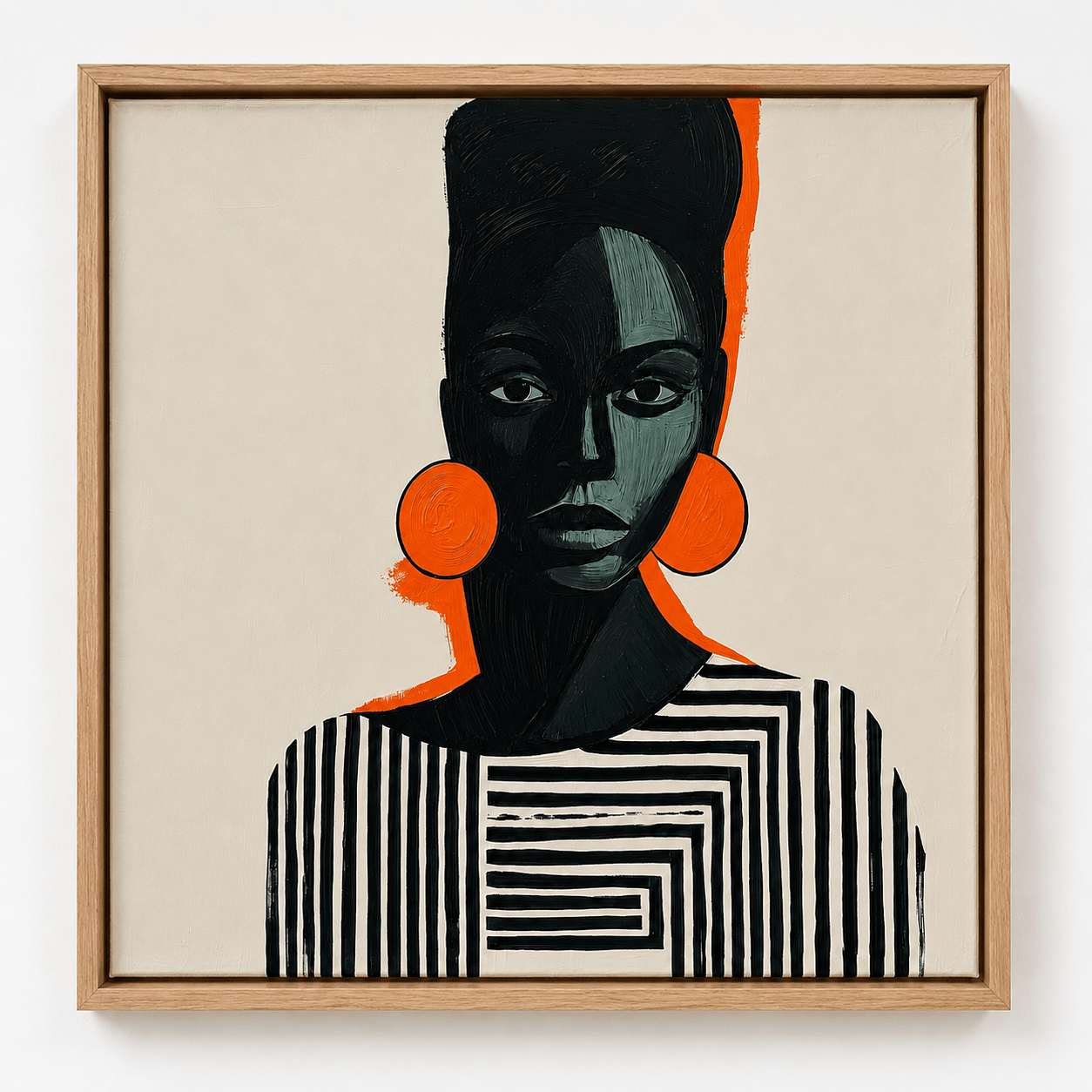Framed Wall Art Portrait for Bedroom 