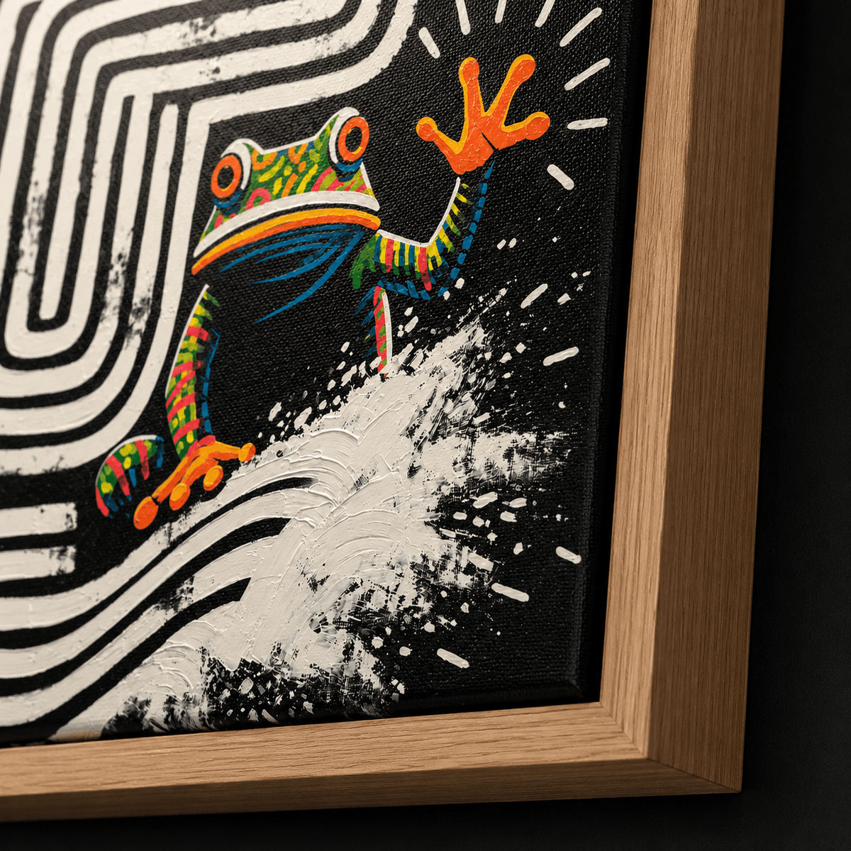 Frog Wall Art Canvas Print — Leap by Rossetti Art