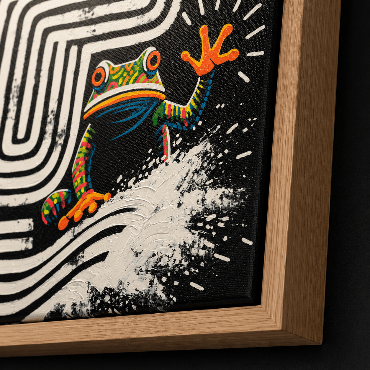 Frog Wall Art Canvas Print — Leap by Rossetti Art