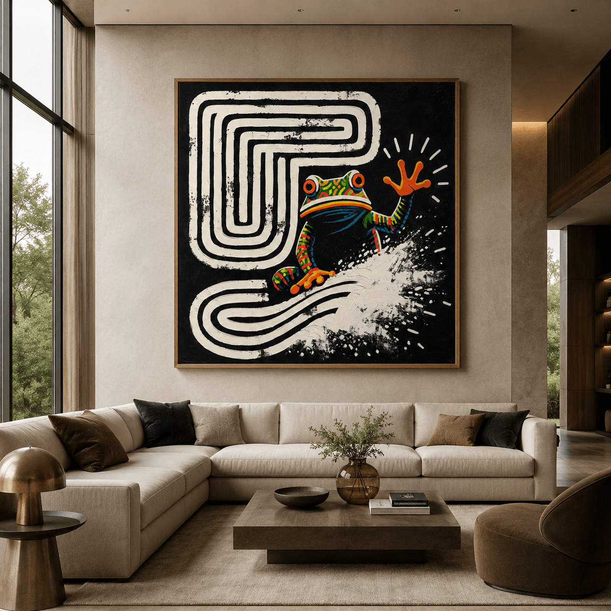 Frog Wall Art Canvas Print — Leap by Rossetti Art