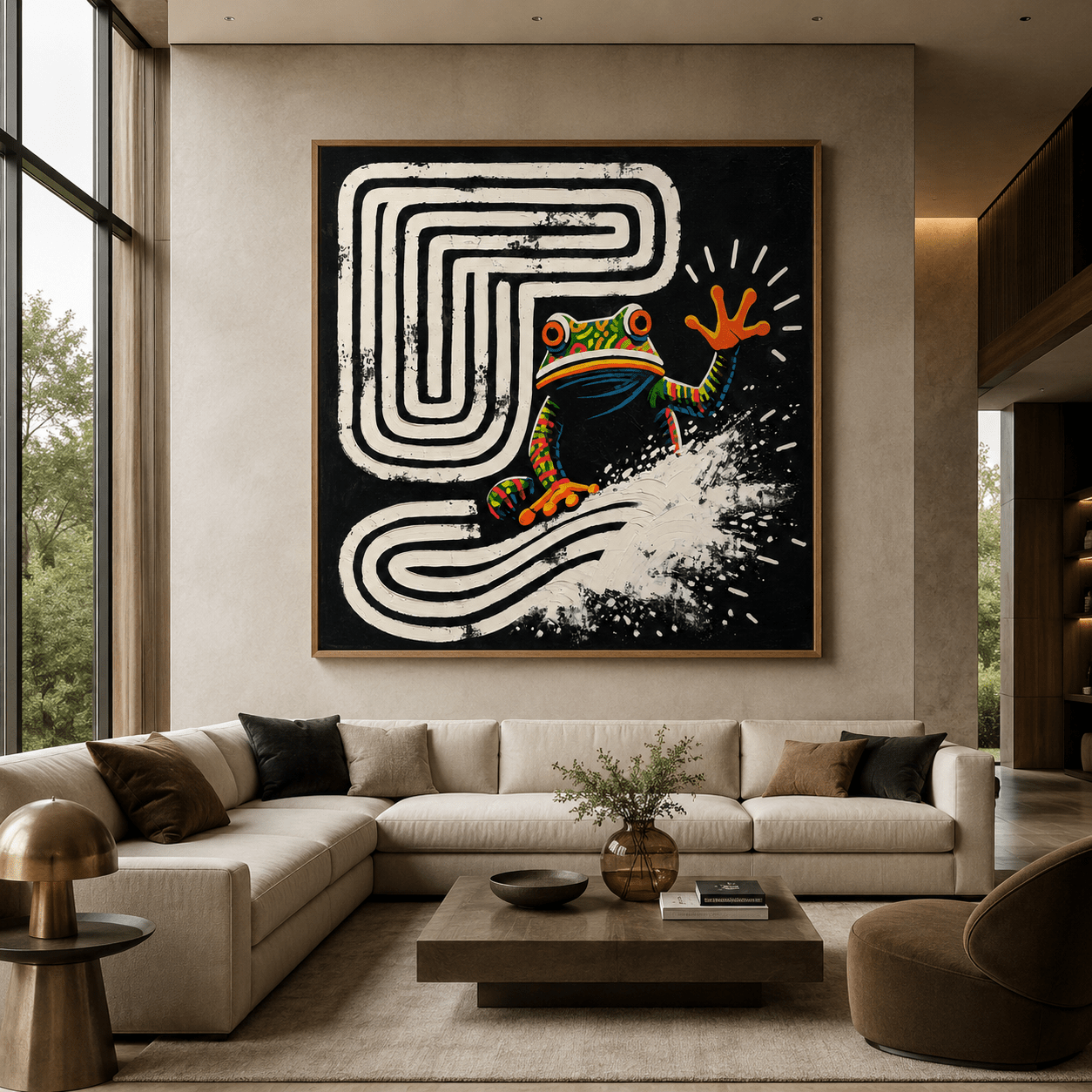 Frog Wall Art Canvas Print — Leap by Rossetti Art