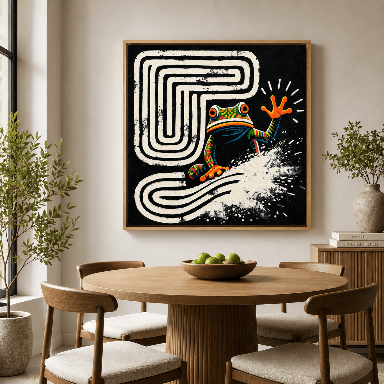Frog Wall Art Canvas Print — Leap by Rossetti Art