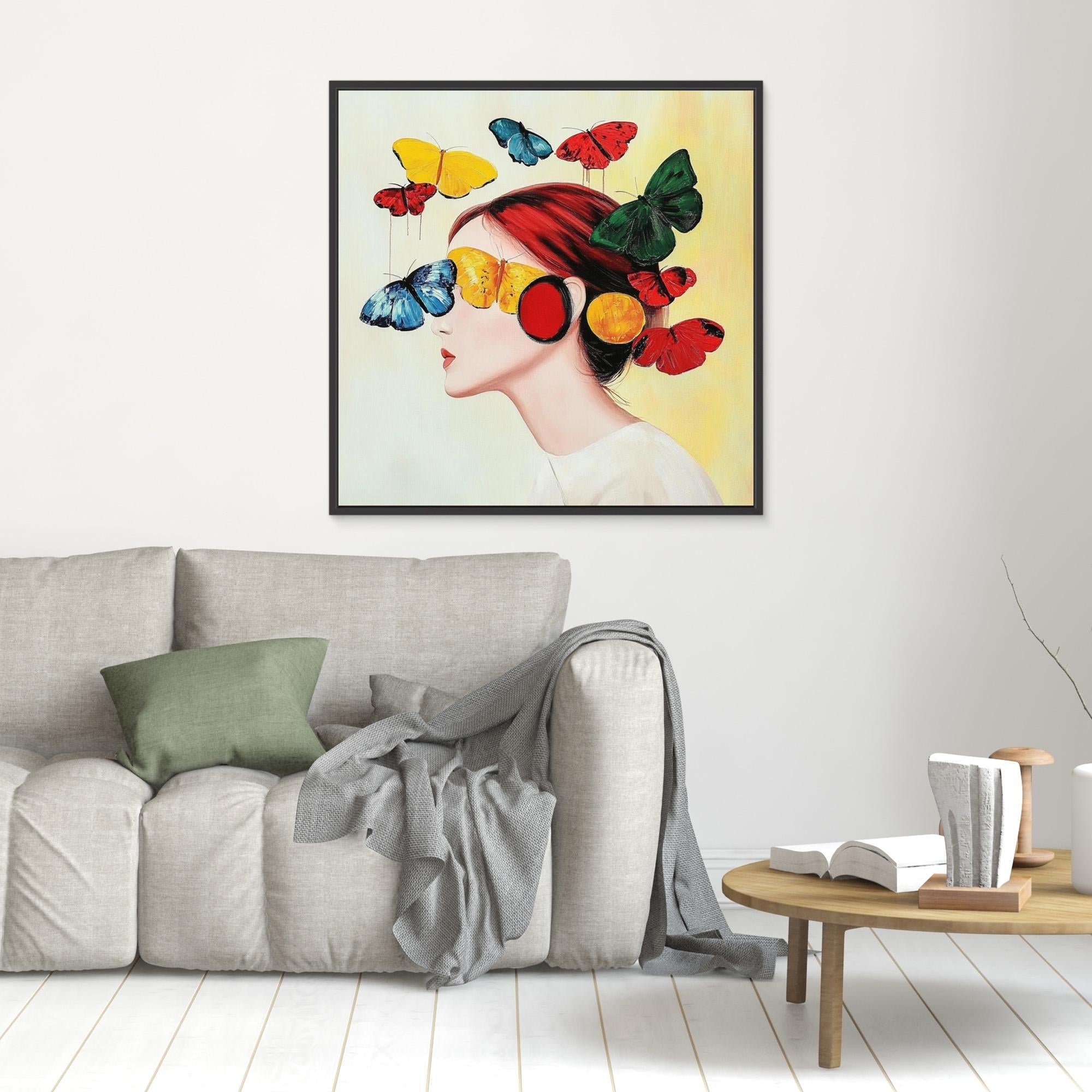 Canvas Print : Flutter of Dreams - Butterfly Portrait Art Print