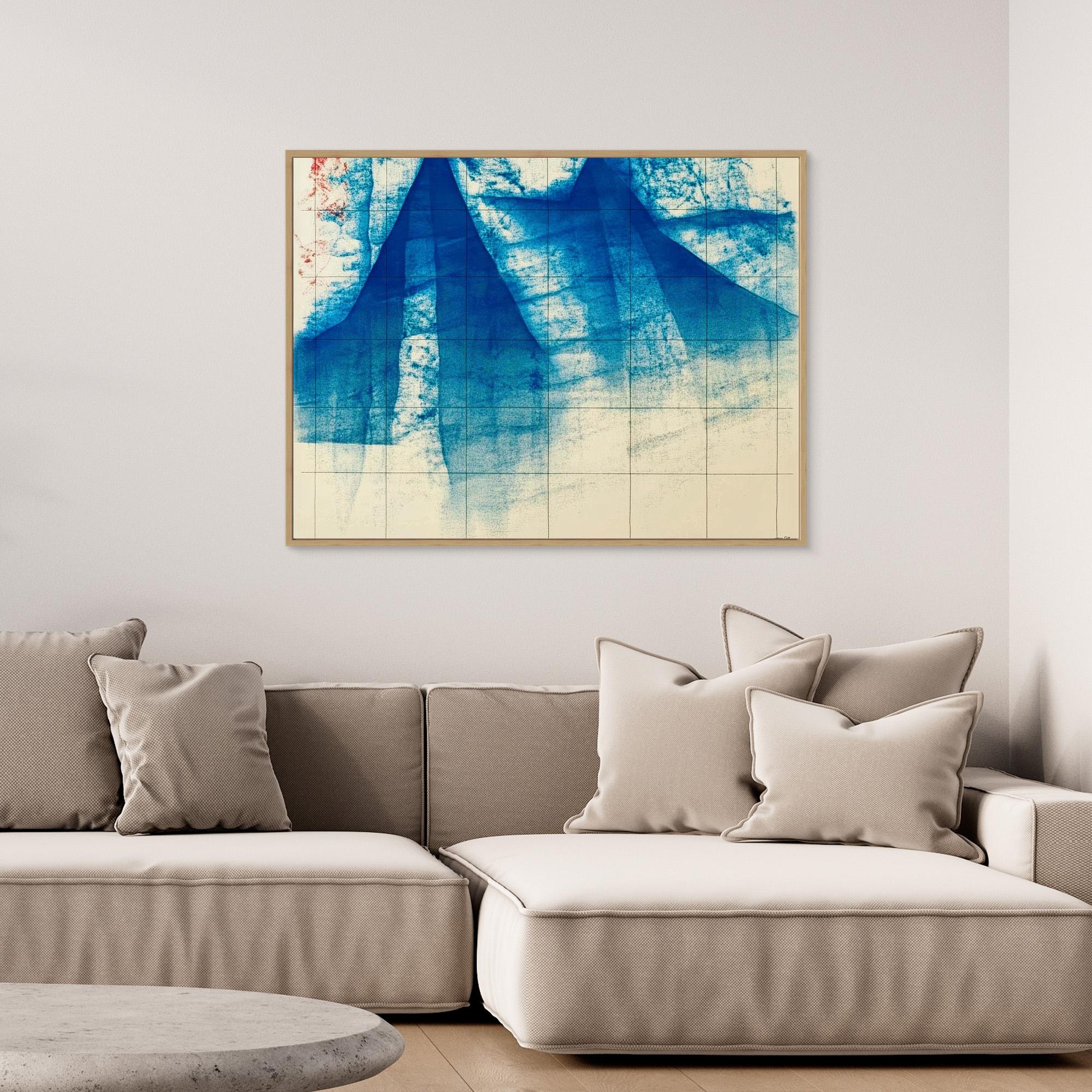 Canvas Print: "Frozen Peaks" – Cyanotype Art Prints