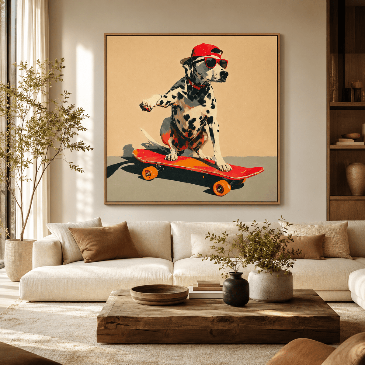 pop art funny dog canvas art