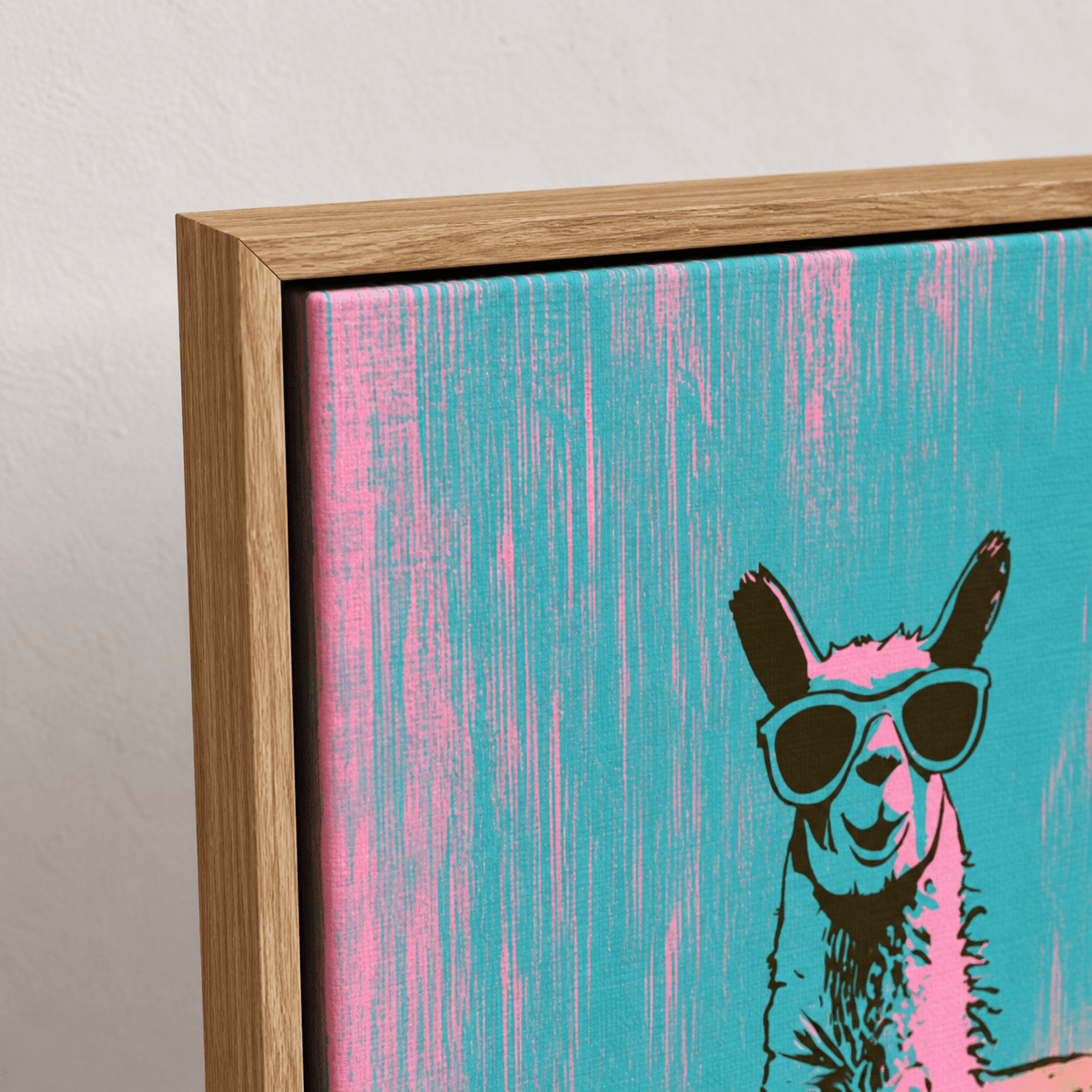 Funny Wall Art Canvas Print — Cool Llama by Rossetti Art