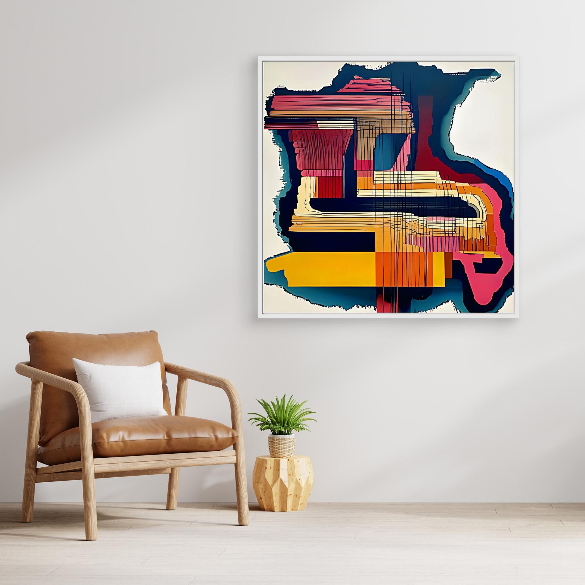 Canvas Print: Vivid Flow - Abstract Geometric Wall Art