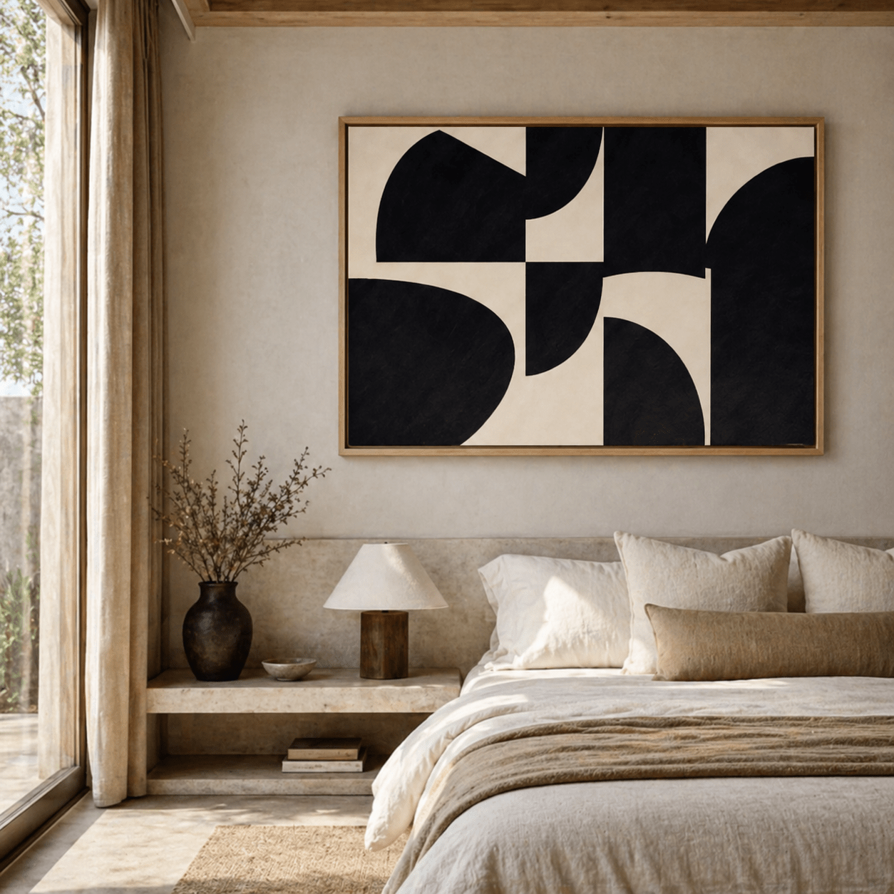 Geometric Abstract Canvas Print — Dark Geometry by Rossetti Art