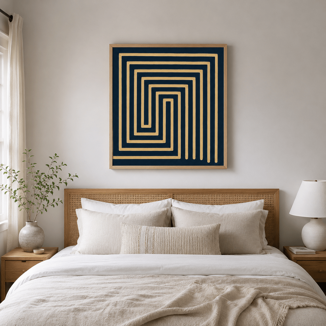 Geometric Abstract Wall Art Canvas Print — Labyrinth by Rossetti Art