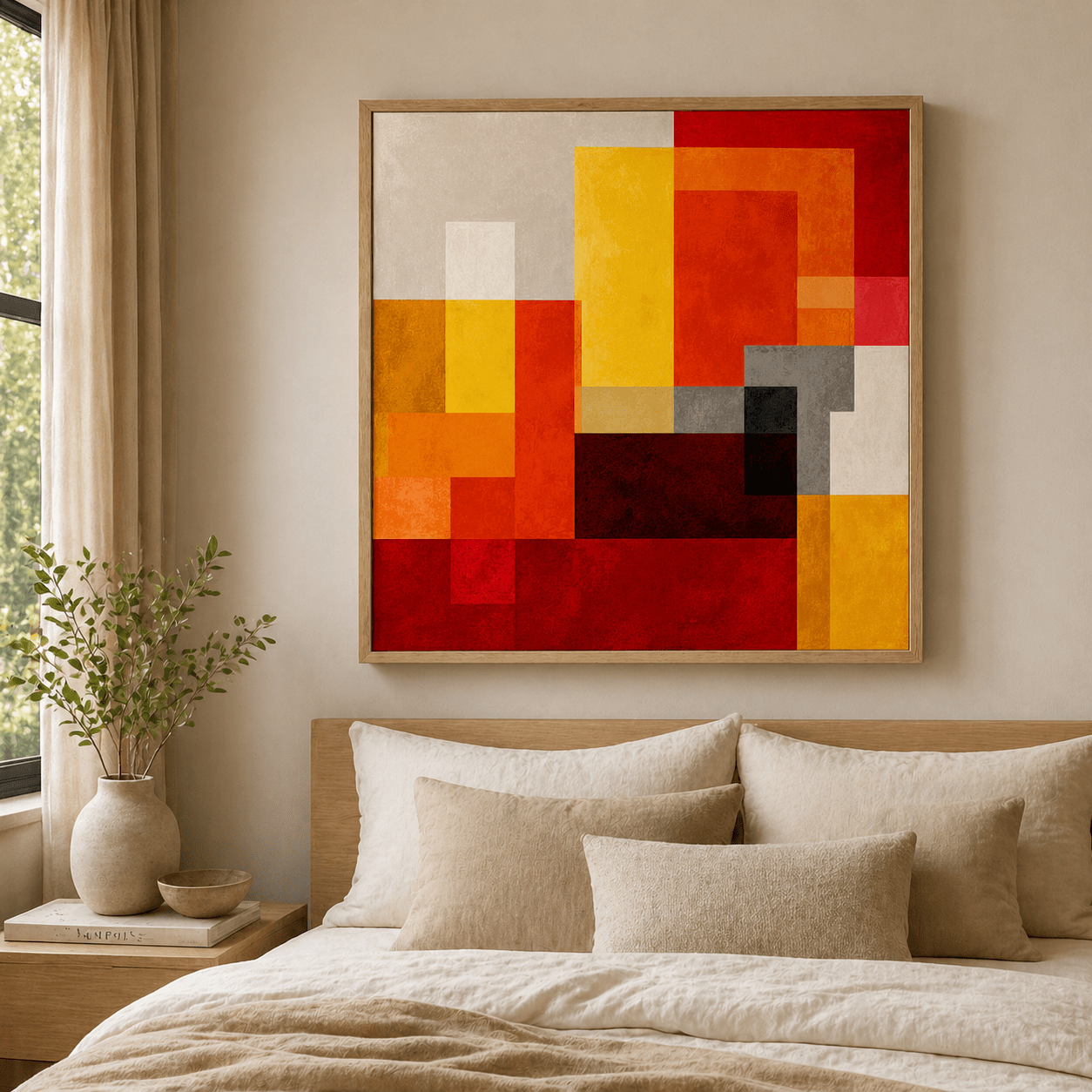Geometric Art Print Canvas— Solar Grid by Rossetti Art