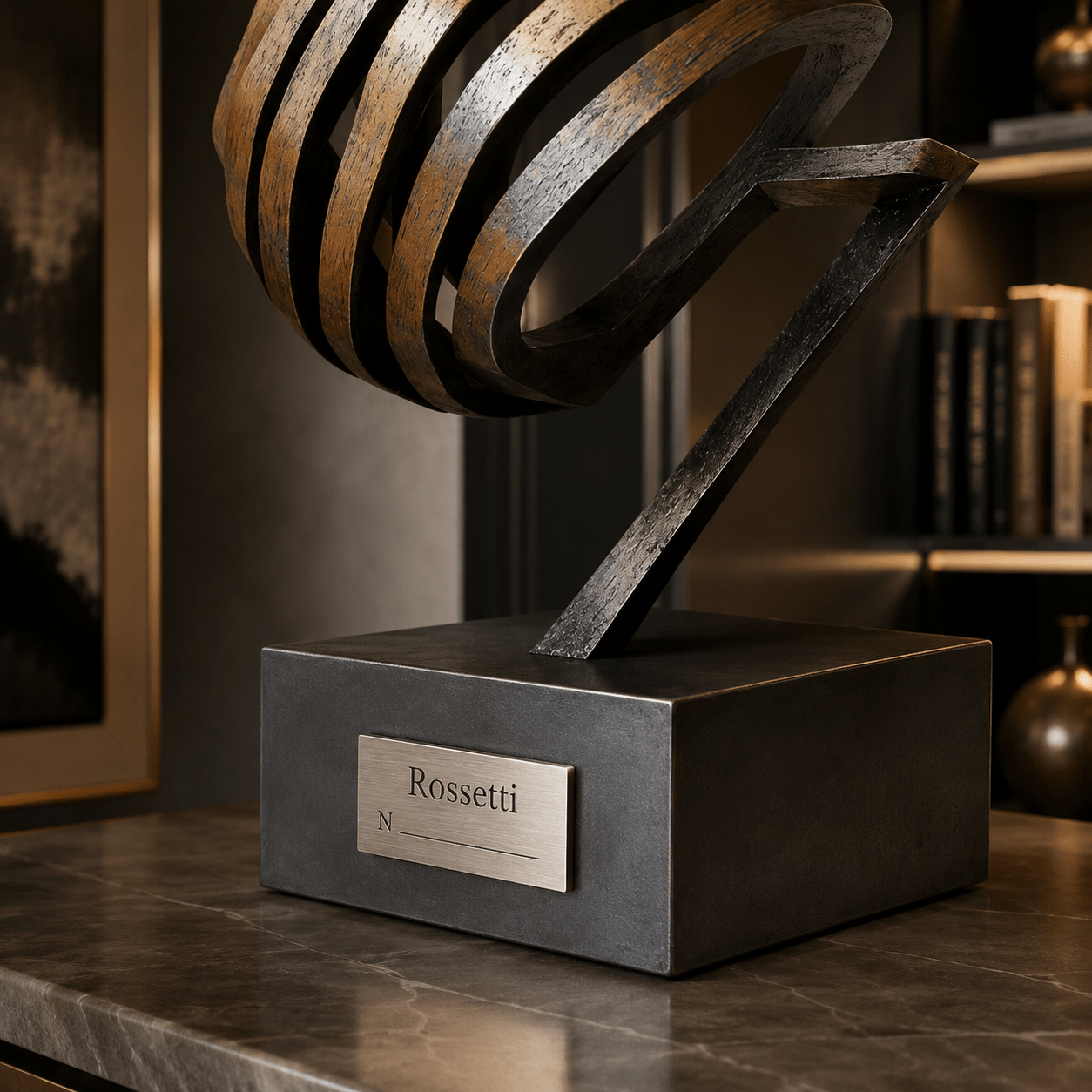 Geometric Sculpture — Momentum Sphere by Rossetti Art