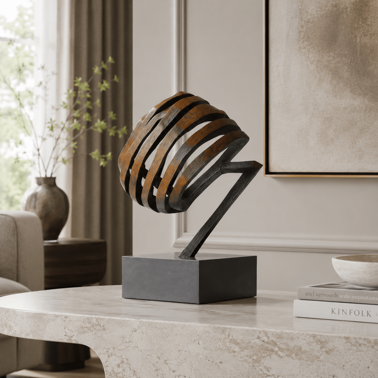 Geometric Sculpture — Momentum Sphere by Rossetti Art