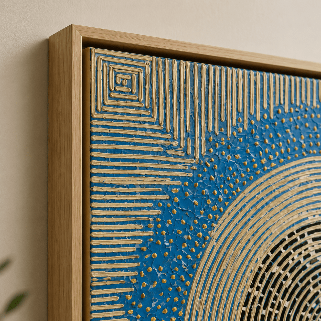 Geometric Wall Art Canvas — Golden Frequency Canvas Print | Rossetti Art