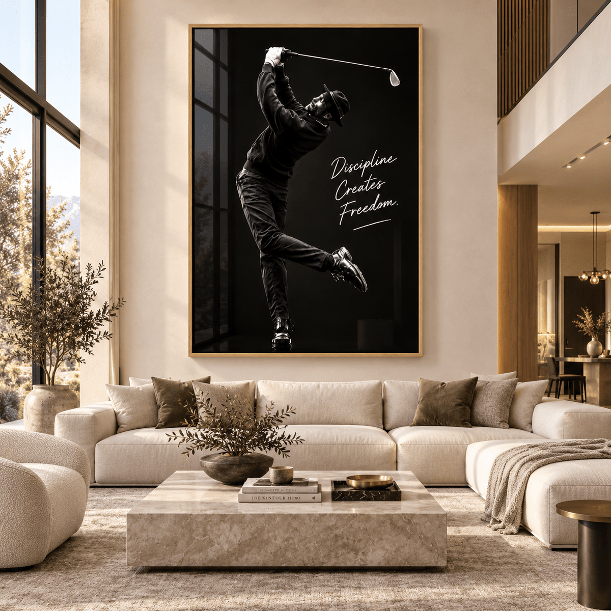 Golf Office Decor — Discipline Creates Freedom Acrylic Print