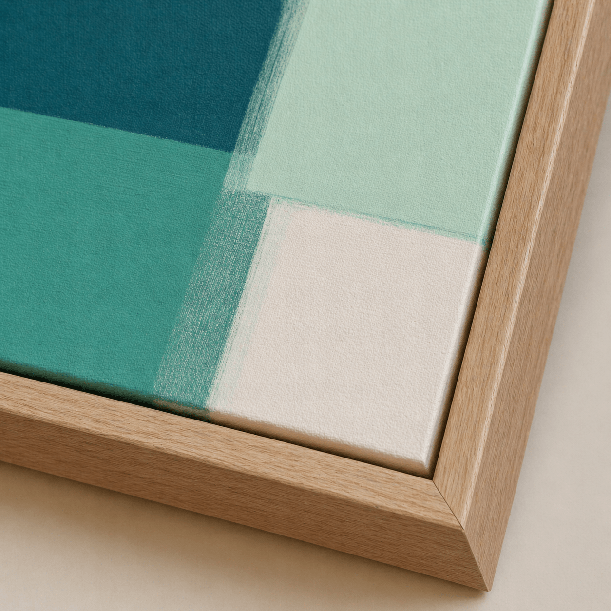 Green Abstract Wall Art Canvas — Four Tones | Rossetti Art