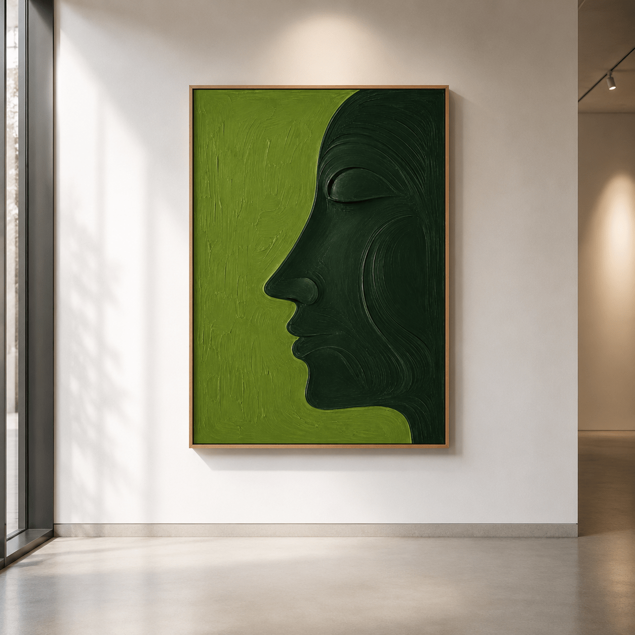 Green Abstract Wall Art Set of 3 — Verdant Trio | Rossetti Art