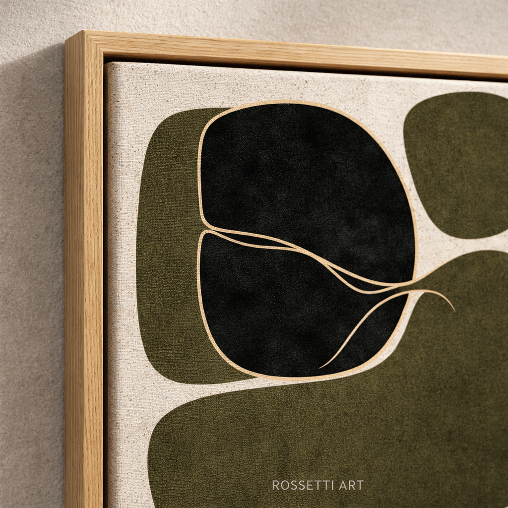 Green and Beige Abstract Canvas Print | Olive Threshold No. II by Rossetti Art