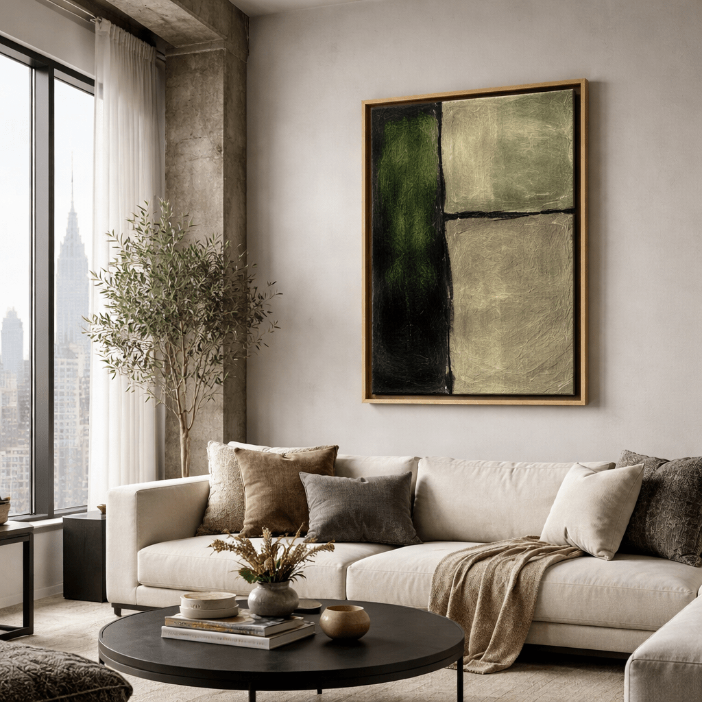 Green and Beige Wall Paint