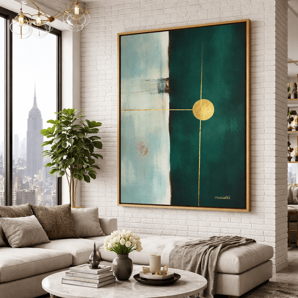 Green and Gold Prints Canvas