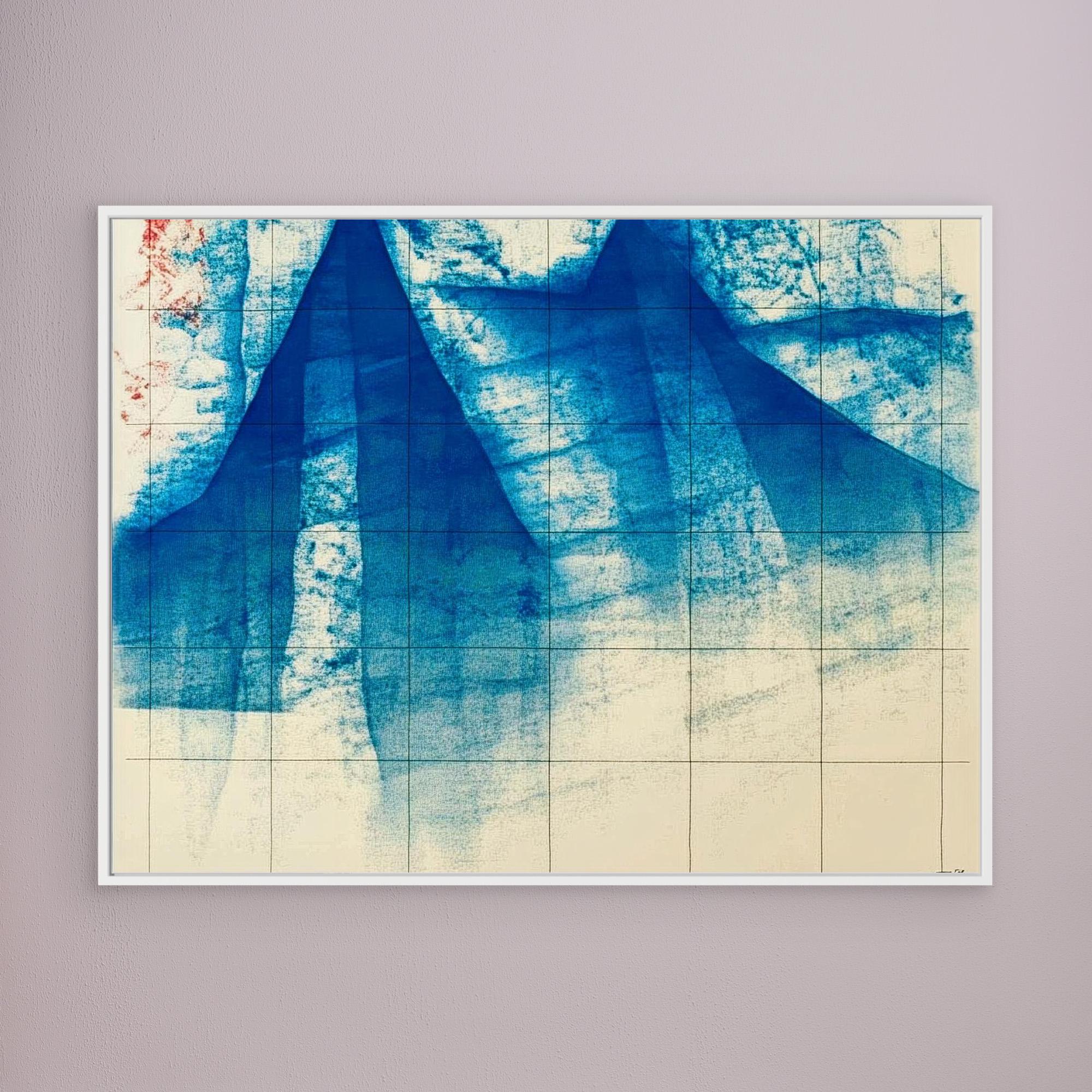 Canvas Print: "Frozen Peaks" – Cyanotype Art Prints