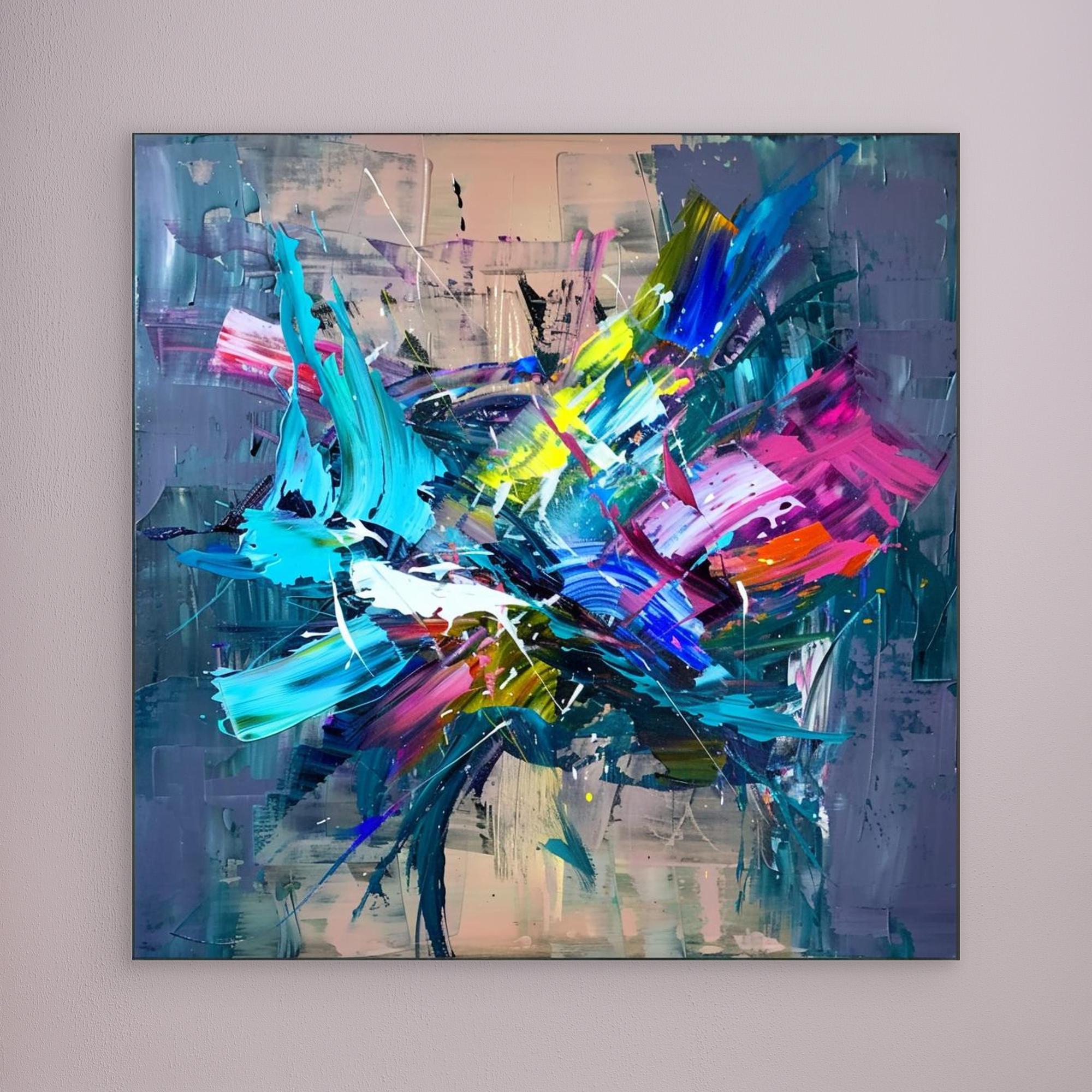 Canvas Print : Energy Unleashed - Abstract Expressionist Wall Art Print 