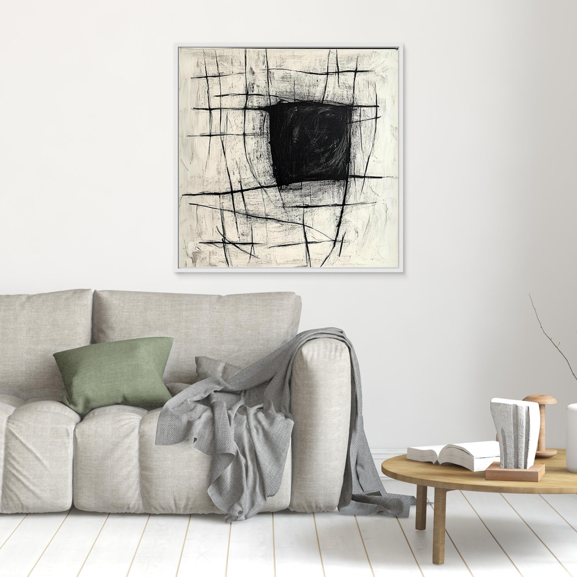 Canvas Print : Monochrome Void - Monochrome Wall Art for Living Room