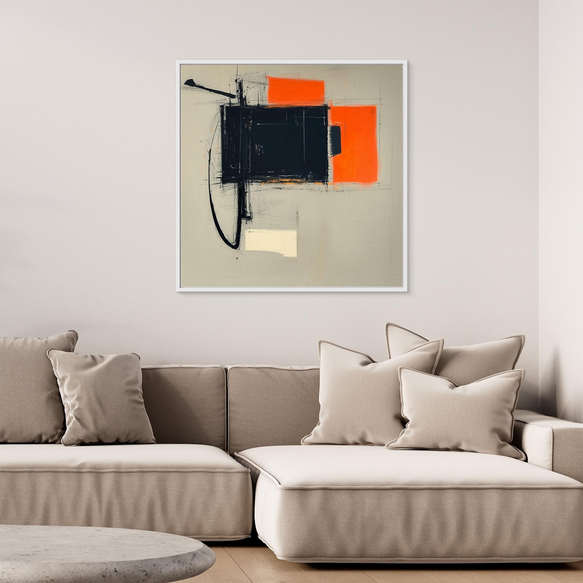 Canvas Print: Ember Frames - Abstract Modern Art Canvas