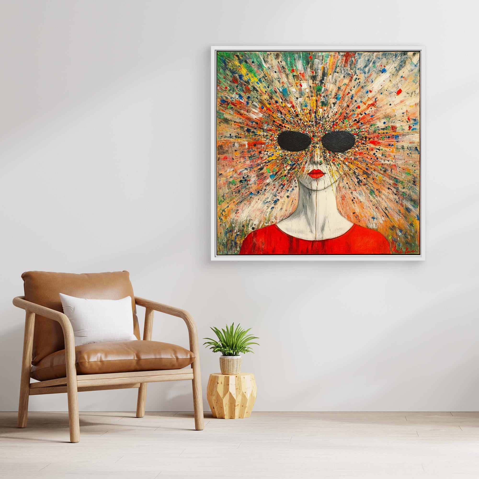 Canvas Print : Vivid Vision - Abstract Portrait Canvas Art | Modern Wall Decor