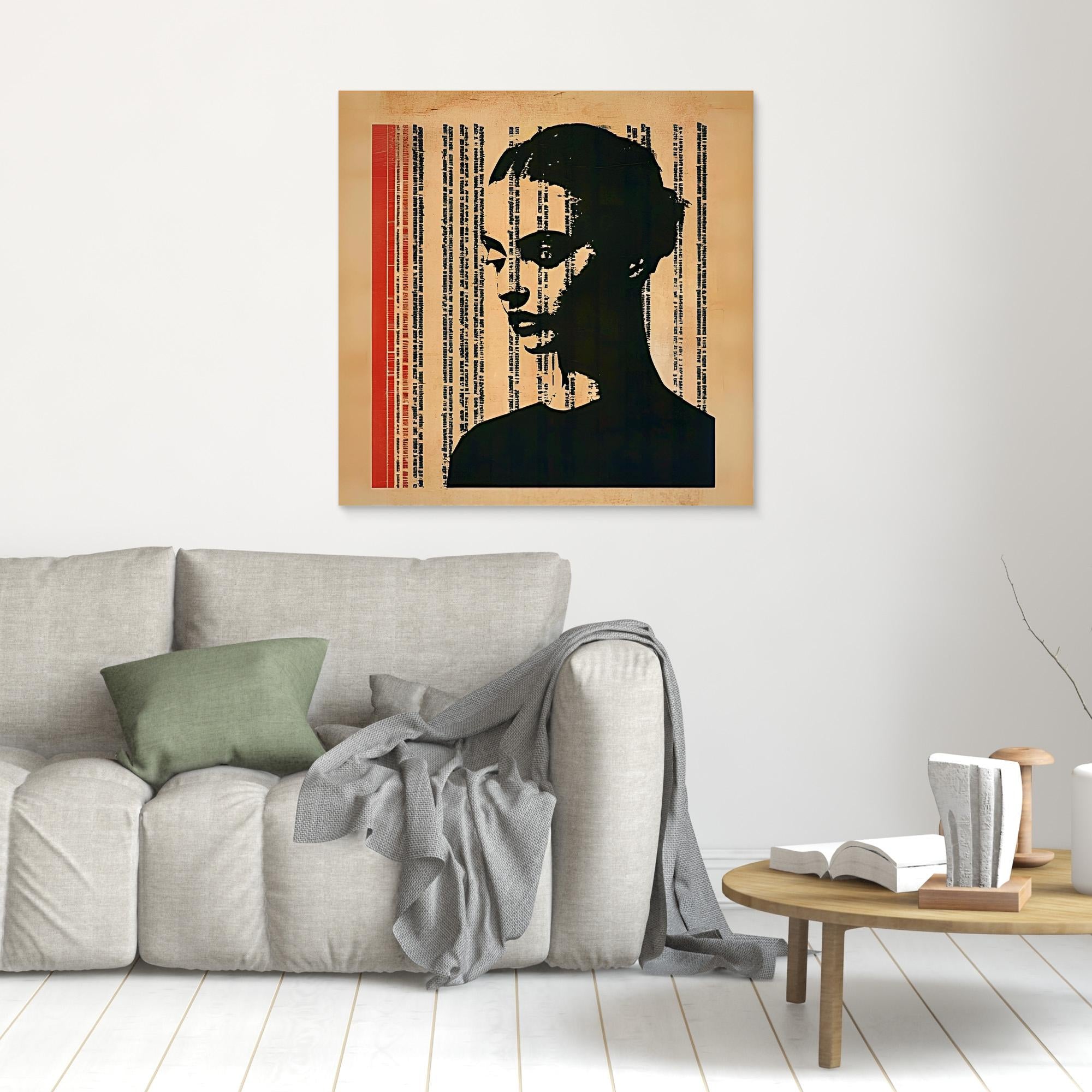 Canvas Print: Coded Identity - Abstract Portrait Art