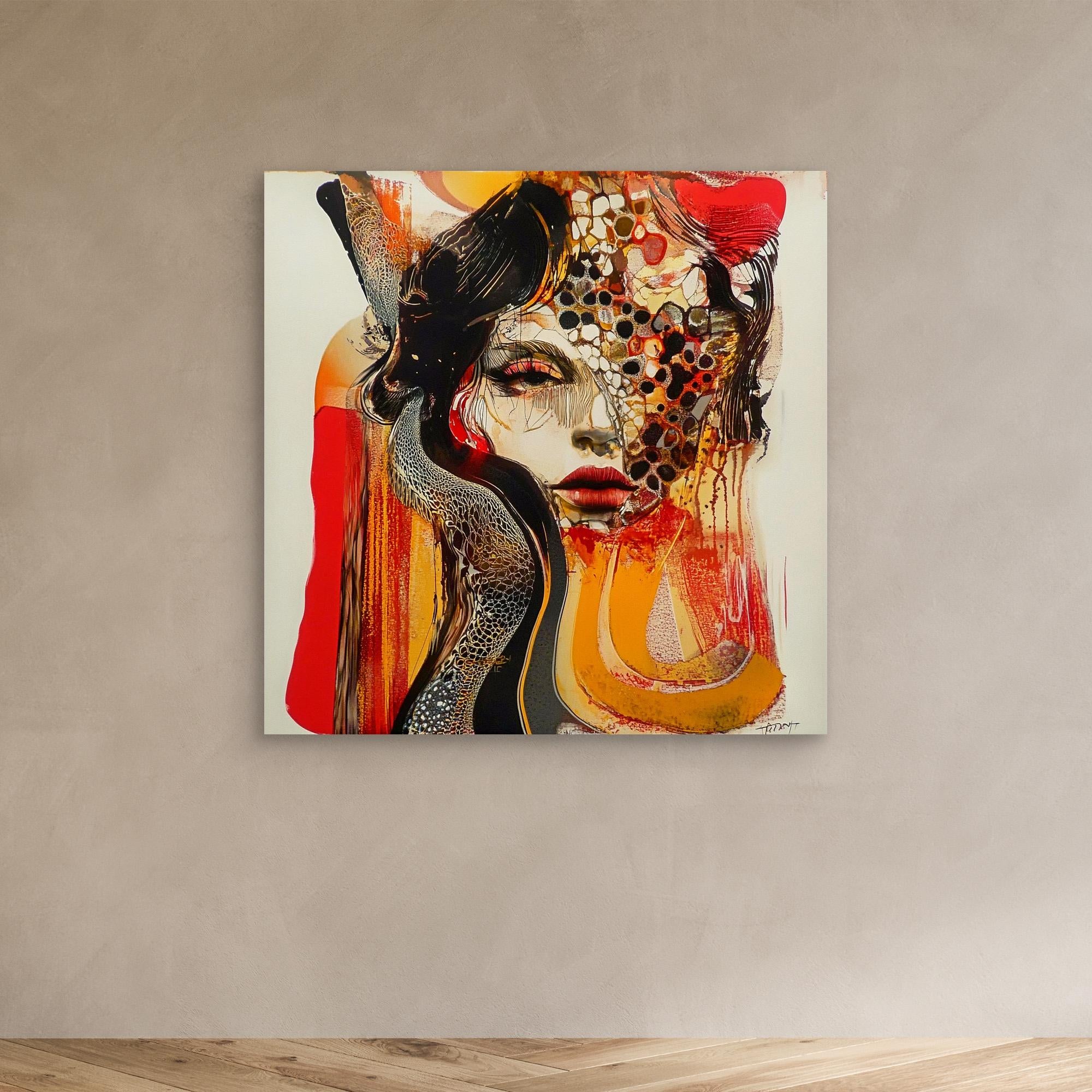 Canvas Print : Mystical Beauty - Handmade Abstract Wall Art | Modern Canvas Painting