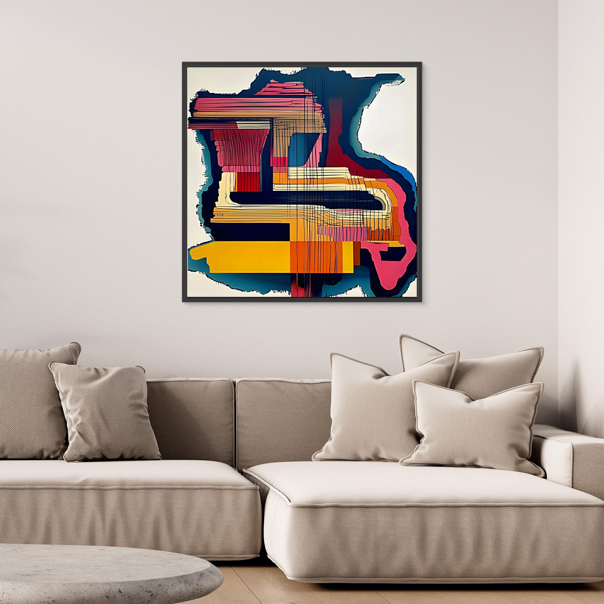 Canvas Print: Vivid Flow - Abstract Geometric Wall Art