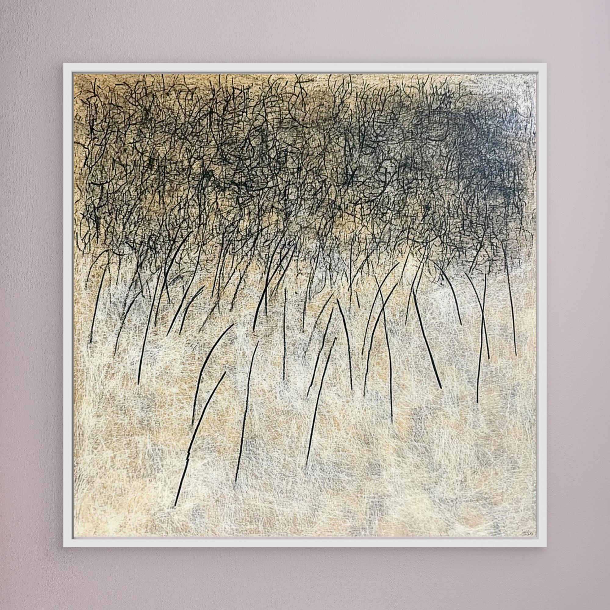 Canvas Print: Whispering Fields - Minimalist Abstract Line Art