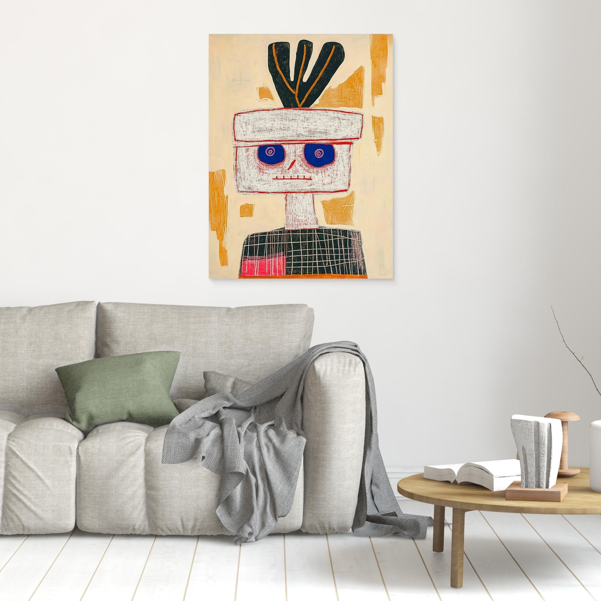 Canvas Print: Abstract Modern Cubist Art – Contemporary Expressionist Art