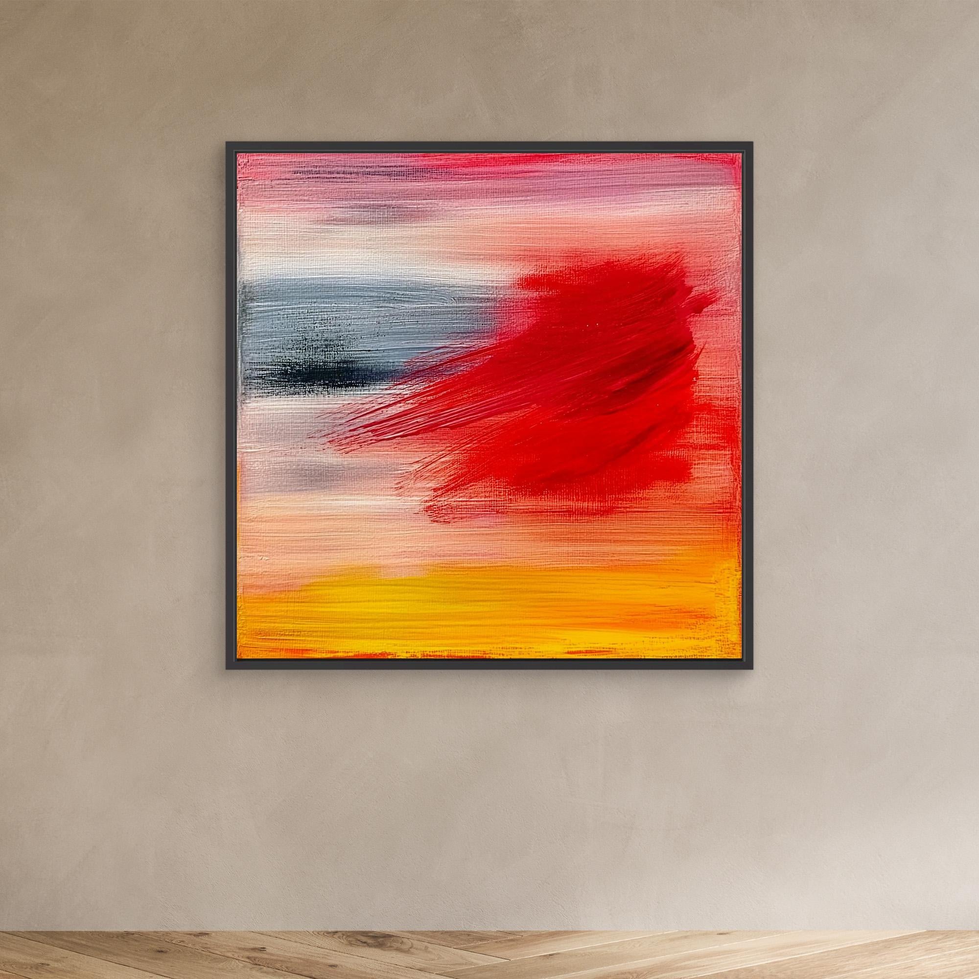 Canvas Print : Radiant Sunset Horizon - Abstract Acrylic Canvas Wall Art